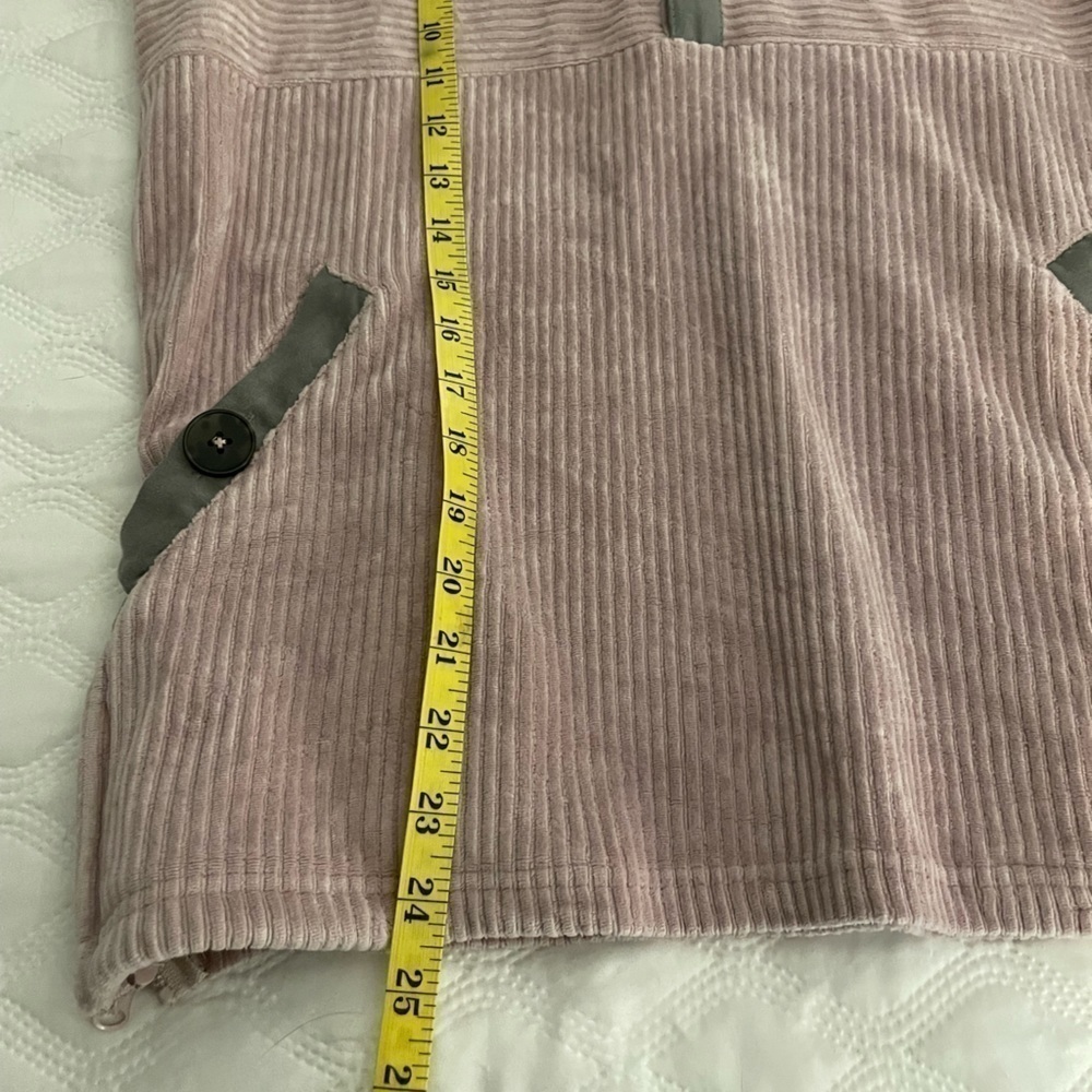 Simply Southern dusty pink Quarter Button Knit light Fleece Pullover size S - Picture 8 of 11